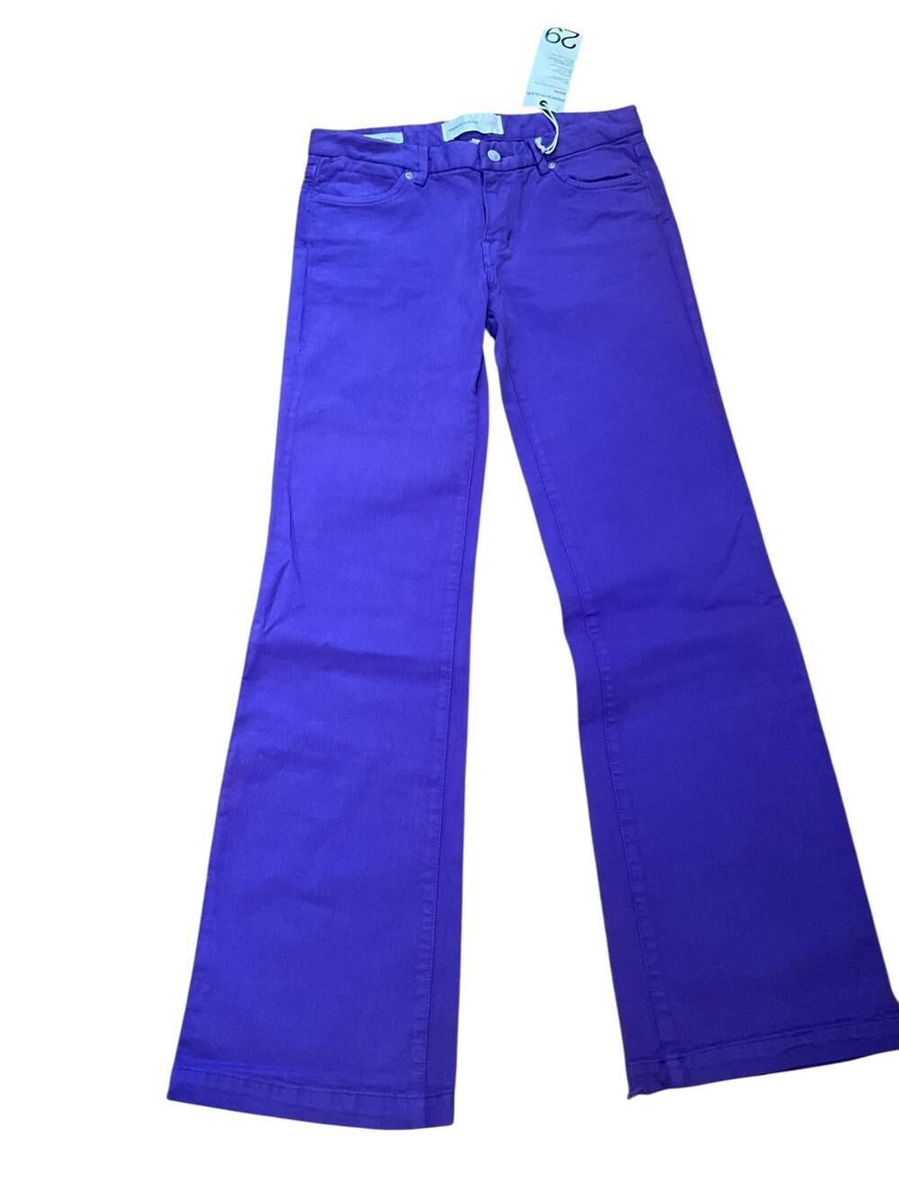 Paper Denim & Cloth Jeans Women's 29 Purple Denim Comfort Mid Rise Wide Leg